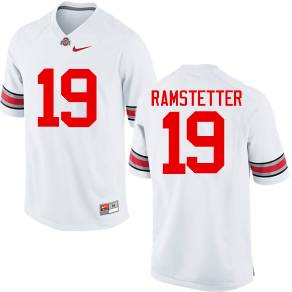 Men Ohio State Buckeyes #19 Joe Ramstetter College Football Jerseys Game-White